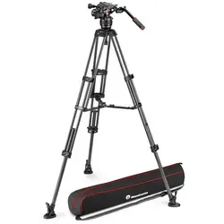 Manfrotto MVK608TWINMC Nitrotech 608 Fluid-Videokopf - Stativ für Videoaufnahmen mit 14 kg Traglast, bietet sanfte Kamerabewegungen dank revolutionärem Fluid-Widerstandssystem und ist ideal für Profis.