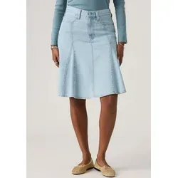 Levi's® Jeansrock GODET KNEE LENGTH SKIRT Midirock mit Falten blau 28