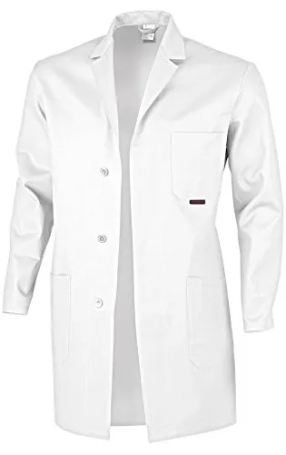 Berufsmantel Arbeitskittel Blaumann 100 % Baumwolle - Weiß, Größe 56 - Arbeitsjacke aus 100 % Baumwolle, bequem und strapazierfähig, ideal für Profis in Handwerk und Industrie.