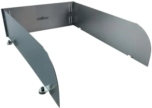 Grillfürst Magnetischer Windschutz aus Edelstahl - Grillersatzteile mit 3-stufig verstellbarem Windschutz, der Seitenbrenner vor Wind schützt und konstante Temperaturen ermöglicht. Einfach zu reinigen und standsicher durch magnetische Halterungen.