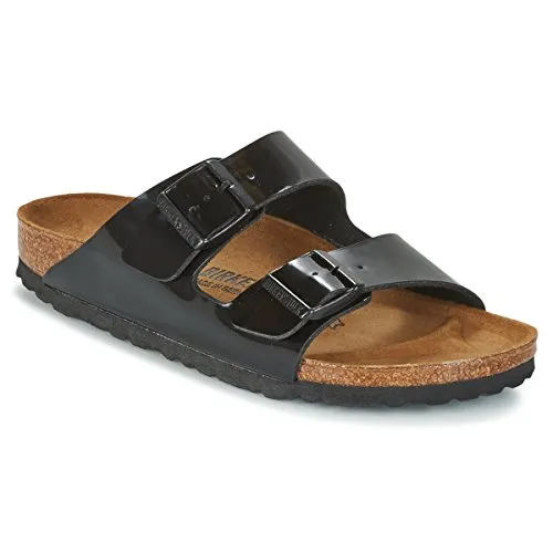 Birkenstock Arizona Patent Etroite - 39 EU - Sandalen in Braun aus hochwertigem Leder, mit komfortabler Innensohle für optimalen Tragekomfort und Unterstützung den ganzen Tag über.