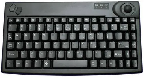 Benning 044154 Tastatur mit Trackball - Hochwertige Funktionstastatur mit integriertem Trackball für die komfortable Eingabe von Prüflings- und Kundendaten, ideal für den Einsatz vor Ort, mit erhöhtem Staub- und Spritzwasserschutz.