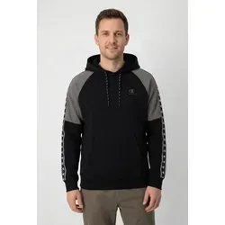 Champion Kapuzensweatshirt Sports-inspired Interlock Hoodie with Tape detailing für sportliche Aktivitäten, mit Rundhalsausschnitt schwarz M (48/50)