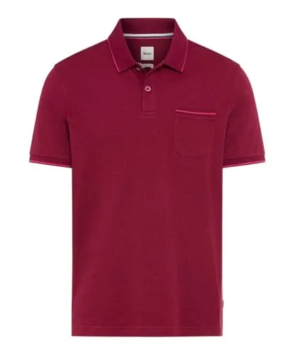 BRAX Herren Style Patrick Eco Twist Polohemd - Modernes Poloshirt mit gerader Passform und Two-Tone-Musterung. Praktische Brusttasche und Saumschlitze für Bewegungsfreiheit. Hergestellt aus 100% Baumwolle für hohen Tragekomfort und luftdurchlässigen Piqué-Stil – ideal für warme Tage.