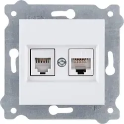 Kat.6 Computer- und Telefondose Weiß 256/01E EXEN - Weiß