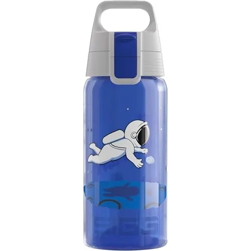 Sigg - Trinkflasche Kinder - Viva One Space - Für Kohlensäurehaltige Getränke Geeignet - Auslaufsicher - Spülmaschinenfest - BPA-frei - Sport & Schule - Blau - 0,5L