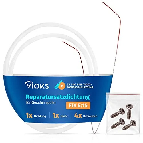 VIOKS Reparatursatz Pumpentopf Dichtung 12005744 - Ø 182mm für Spülmaschine Pumpentopf-Dichtung Siеmens Bosch Constructa Neff Pumpensumpfdichtung Siеmens Geschirrspüler Ersatzteile bei Fehler E15