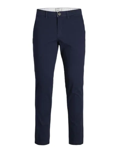 JACK & JONES Male Chino Marco Dave AKM - Wanderhosen im Slim Fit mit Gürtelschlaufen und praktischem Hosenschlitz, ideal für aktive Tage in der Natur.
