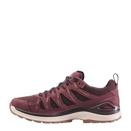 Lowa Damen Wanderschuhe INNOX EVO II GTX Ws 321417 Merlot/Dune 38 - Wanderschuhe für Damen, wasserdicht und ideal für anspruchsvolle Wanderungen, perfekt für jedes Wetter.
