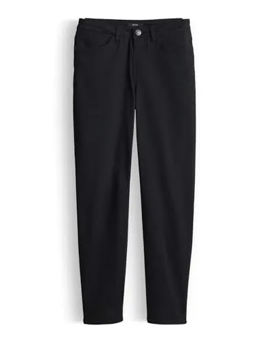 OPUS Damen Straight | ELMA CLEVER Straight Jeans Black - Jeans mit geradem Schnitt und authentischer Waschung, ideal für einen lässigen Look. Innenlängen: L28 ca. 71 cm | L30 ca. 76 cm, perfekt für jeden Anlass.