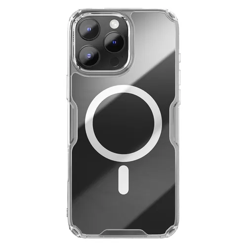 Nillkin Nature Pro Magnetic Case with MagSafe for iPhone 16 Pro - Transparent&White (Apple iPhone 16 Pro) (Nature TPU Pro Magnetic Case AP iPhone16 Pro White)