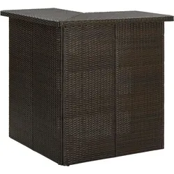 vidaXL Gartenbar Set 4-TLG. mit Kissen - Barsets für die Terrasse, wetterfestes PE-Rattan, bequem mit abnehmbaren Kissen für entspanntes Sitzen im Freien