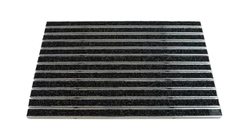 EMCO Eingangsmatte DIPLOMAT Rips anthrazit 12mm - Fußmatte in hochwertiger Optik, ideal für Wohn- und Geschäftsgebäude. Strapazierfähig und rutschfest, perfekt für die Aufnahme von Feinschmutz.