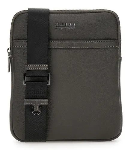 GUESS Umhängetasche Crossbody Flat in Dunkelgrau - Elegante GUESS Umhängetasche mit verstellbarem Schulterriemen. Praktische Fächer für optimale Organisation und sicheren Stauraum. Perfekt für jeden Anlass – ein stilvoller Begleiter!