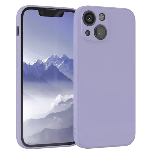 EAZY CASE - Silikonhülle für iPhone 13 Mini Hülle Silikon Case Lila weich stoßfeste Handyhülle Schutzhülle mit Kameraschutz Dünn Premium Schutz Cover TPU Phone Bumper in Pastell Lavendel Blau Matt