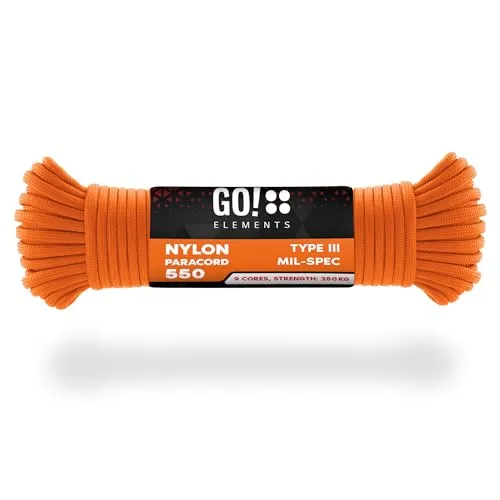 Paracord 550 Typ III | ø 4mm - 11 Kerne - max. 250 kg | 100% Nylonschnur - reißfest & extrem stabil | Nylonseil, Allzweckseil, Reepschnur & Outdoor Seil