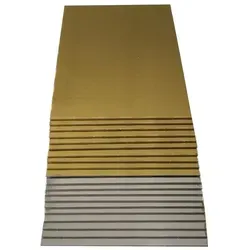 KITCHENDREAM Tortenplatte CakeBoard Set Kuchenplatte eckig gold UND silber in 3 mm starker Pappe, (10-tlg) 35 cm x 25 cm