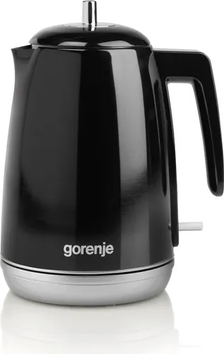 Gorenje K15RLBK Wasserkocher 1,7 l, 2200 W Schwarz - Stylischer Wasserkocher mit 1,7 l Kapazität und 2200 W Leistung, ideal für schnelle Teezubereitung in der Küche.