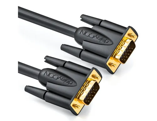 deleyCON deleyCON 3m S-VGA Kabel Monitorkabel PC Computer Video Kabel Monitor Video-Kabel