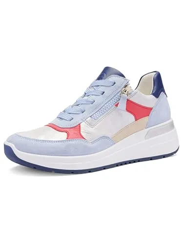 Ara GARDA Keilsneaker mit Wechselfußbett in H-Weite - Blau 37 EU - Sportliche Keilsneaker mit atmungsaktivem Innenmaterial und gepolstertem, herausnehmbarem Fußbett. Ideal für Komfort und Style im Alltag. Absatzhöhe: 4,5 cm.