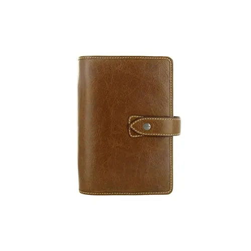 Filofax 025808 Personal Malden, ochre - Personal Organizer aus hochwertigem Büffelleder im Vintage-Look, mit einzigartiger Haptik und kontrastierenden Ziernähten - ideal für stilbewusste Planer.