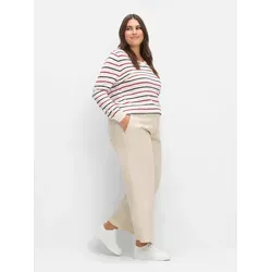 sheego Culotte 197378_46 – Trendige Jeans-Culotte - Luftige Jeans-Culotte in moderner Optik aus weichem Twill, ideal für warme Tage. Mit bequemen Taschen und lässigem Style. Fußweite ca. 52 cm. Unterstützen Sie die Initiative für nachhaltige Baumwolle.