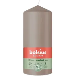 Bolsius: Stumpenkerze 130/68mm - Helles Taupe (6 Stück)