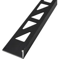 Dalsys Fliesenschiene Aluminium 2m x 8mm Winkelprofil Schwarz