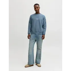 Jack & Jones Sweatshirt "Jjesoho" in Hellblau - L - Bequemes Sweatshirt aus Bio-Baumwolle mit 20% recyceltem Polyester. Lockerer Schnitt und meliertes Muster für einen lässigen Look. Ideal für entspannte Tage.