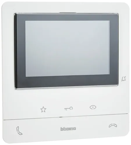 Bticino 344652 Classe100 V16B Freisprecheinrichtung - Gegensprechanlage mit 5 Zoll LCD-Display, LED-Warnsignal und seitlichem Joystick für individuelle Anpassungen. Ideal für moderne Wohnräume.