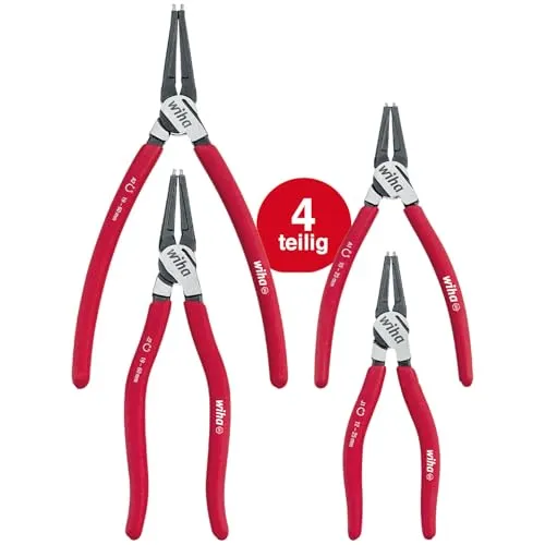 Wiha Zangen Set Classic mit MagicTips® 4-teilig - Sprengringzangen Set mit MagicTips-Technologie für schnelles und sicheres Arbeiten. Ideal für Innen- und Außenringe, spart Zeit und senkt Kosten durch sichere Anwendung.