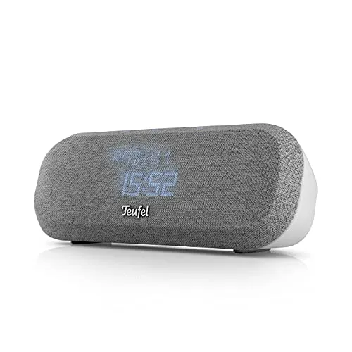 Teufel Radio ONE HiFi-Wecker - Bluetooth Lautsprecher mit DAB+ und FM-Radio - Edler Radiowecker mit DAB+/FM-Radio, sanftem Aufwachen und Bluetooth für deine Lieblingsmusik. Ideal für Schlafzimmer, Kinderzimmer oder Küche.