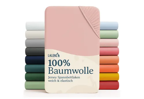 Laleni Spannbettlaken Atmungsaktives weiches und wärmendes Spannbettlaken, Baumwolle, Gummizug: rundum, (1 Stück), Kinderbett, Spielgitter, Wiege oder Stubenwagen mit Rundumgummizug