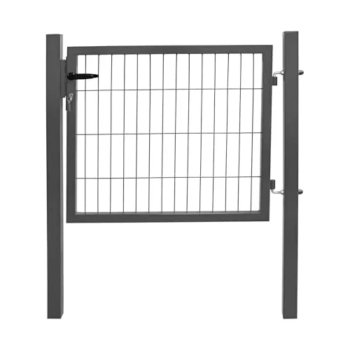 V2Aox Gartentor 80 cm - Anthrazit Quadratrohr - Gartenzäune - Robustes und stilvolles Gartentor aus V2A Edelstahl, ideal für Sicherheit und Eleganz in Ihrem Garten.