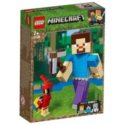 LEGO® Minecraft™ 21148 BigFig Steve mit Papagei - Erlebe grenzenlosen Spielspaß mit der LEGO® Minecraft™ BigFig Steve-Actionfigur! Mit beweglichen Gelenken, einer baubaren Stein-Spitzhacke und einem niedlichen Papagei. Ideal für kreative Abenteuer und zum Ausstellen.