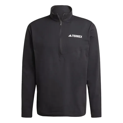 adidas Terrex MT Half-Zip Laufshirt Herren - Schwarz, Größe M - Herren-Shirts, atmungsaktives AEROREADY-Material für optimalen Feuchtigkeitstransport und perfekten Komfort bei Outdoor-Aktivitäten.