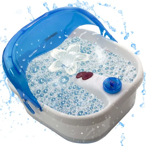 STEINBORG Fußbad SB-1050 mit Massagefunktion - Fußsprudelbad mit 3 Stufen, Warmhalte- und Massagefunktion für entspannende Fußreflexzonenmassage und wohltuenden Whirlpool-Effekt.