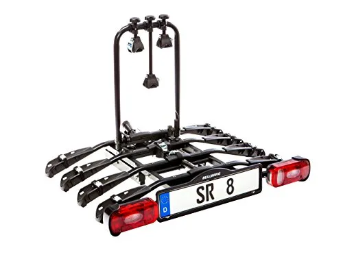 Bullwing SR8 Fahrradträger für 4 Fahrräder - Fahrradträger für Auto Anhängerkupplung, abklappbar mit Schnellverschluss und Diebstahlschutz. Hohe Nutzlast bis 60kg, ideal für E-Bikes und einfache Montage.