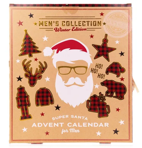 ACCENTRA Kosmetik-Adventskalender SANTA BOOK Body Care Adventskalender für Männer - Körperpflege, zum Aufklappen