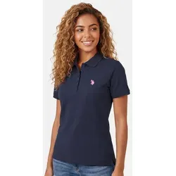 U.S. Polo Assn. Poloshirt USSiirena – Damen Kurzarm mit Logo-Stickerei - Klassisches Poloshirt in Navy-DustPink, aus hochwertiger Baumwollmischung für höchsten Tragekomfort. Ideal für Freizeit und Alltag.