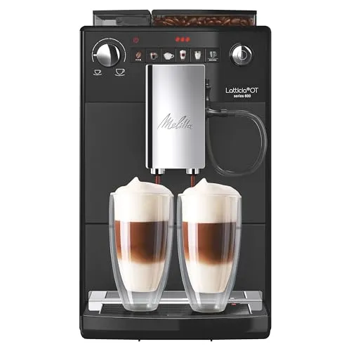 Melitta Latticia OT F300-100 - Kaffeevollautomat in Schwarz, integriertes LATTEperfection Milchsystem für perfekten Milchschaum auf Knopfdruck