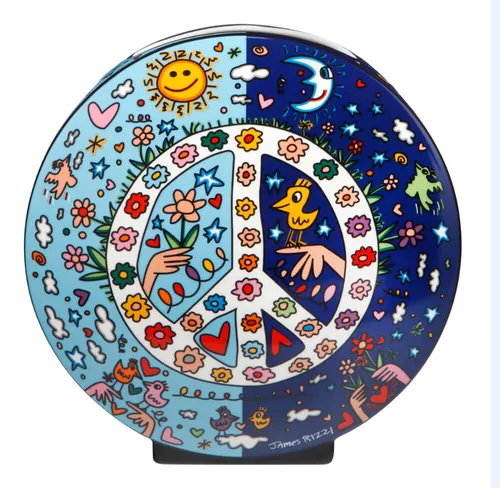 Goebel James Rizzi Vase Give Peace a Chance Neuheit 2021 Höhe 20 cm 2851