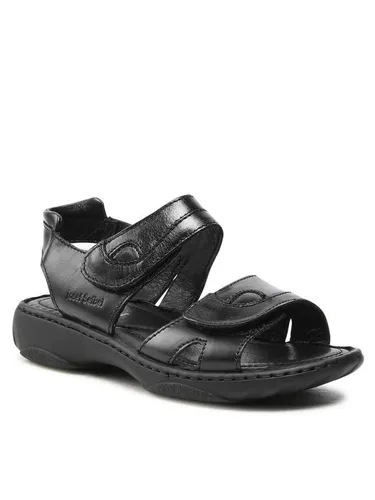 Josef Seibel Damen Debra Sandale, Schwarz, 38 EU - Wanderschuhe mit bequemen Klettverschluss, aus hochwertigem Nappa-Leder und ideal für lange Sommertage.