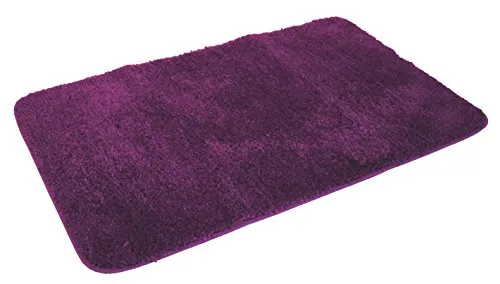 Kinzler J-10004/101 Mikrofaser Badematte Uni, 50x80 cm, flusenfrei, aubergine - Hochwertige Mikrofaser-Badematte in modernem Aubergine, flusenfrei und pflegeleicht. Mit rutschfester Rückseite für sicheren Halt, ideal für alle Bodenarten. Waschbar bei 40 Grad und trocknergeeignet.