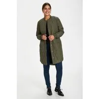KAFFE Jacke KAshally Damen Steppjacke Grape Leaf 42 - Moderne Funktionsjacke mit Rippausschnitt, Fronttaschen und praktischem Knopfverschluss – ideal für stilvolle Outdoor-Aktivitäten.
