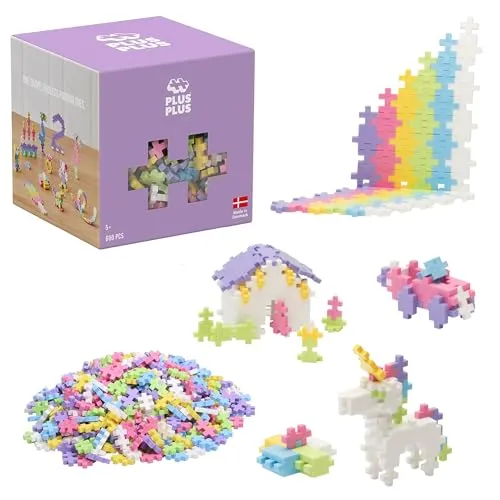 Plus-Plus Mini Pastell 600 Stück - Kreativ Baustein Spielzeug für Kinder - Bauspielzeugset mit 600 innovativen Bausteinen, fördert Kreativität und Feinmotorik. Ideal für kreative Bauprojekte und gemeinsames Spielen mit Familie und Freunden.