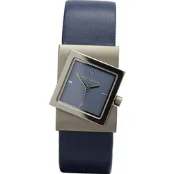 Rolf Cremer Turn 492309 Armbanduhr mit Lederband und Titan - Elegante Damenarmbanduhr mit Quarzwerk, robustem Titan-Gehäuse und stilvollem dunkelblauen Zifferblatt. Ideal für jeden Anlass und garantiert ein Blickfang.