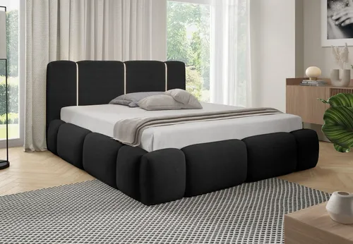 Home Collective Polsterbett mit Stauraum und LED-Beleuchtung - Modernes Polsterbett mit integriertem Stauraum und stimmungsvollem LED-Headboard. Das weich gepolsterte Design sorgt für hohen Komfort und passt sich verschiedenen Einrichtungsstilen an.