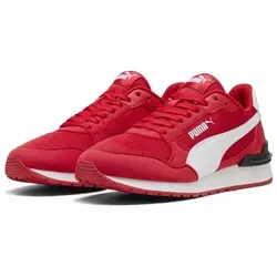 PUMA ST Runner v4 Mesh Sneakers für Jugendliche - Rot/Weiß/Schwarz 38 - Stylische und bequeme Sneakers mit atmungsaktivem Obermaterial und Gummilaufsohle, ideal für den Alltag und sportliche Aktivitäten.