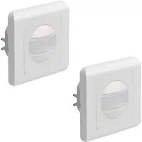 Oktaplex Ela 2er Set Bewegungsmelder Unterputz 160° - Bewegungsmelder für Unterputzmontage mit 160° Erfassungswinkel und 9m Reichweite. Ideal für energiesparende Lichtsteuerung in Wohnräumen.